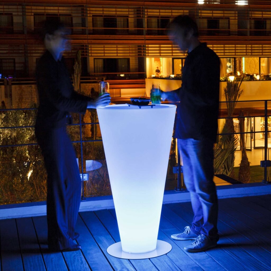 LED Lighted Cocktail Bar Table 2