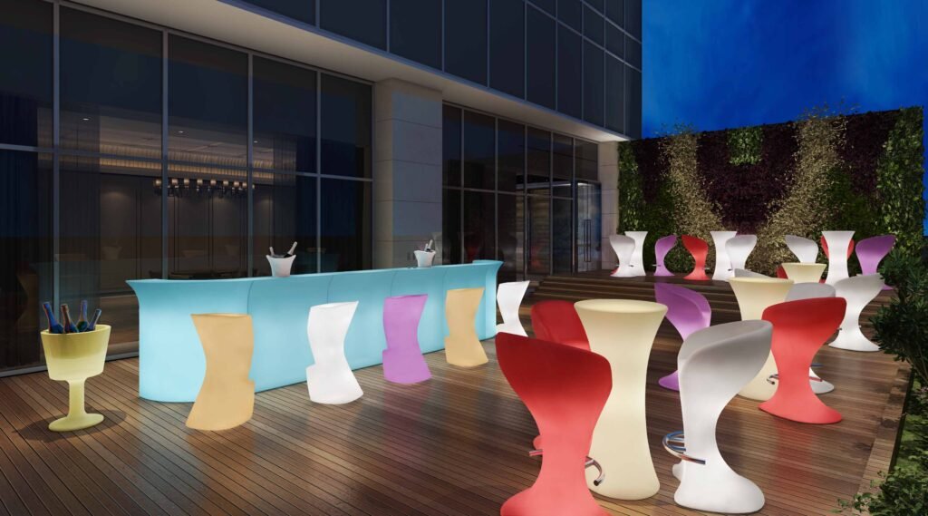 LED outdoor bar furniture