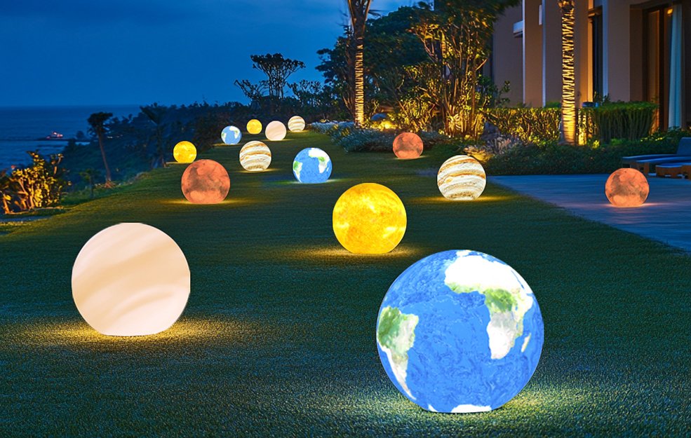 Hand Painted Planet Lights