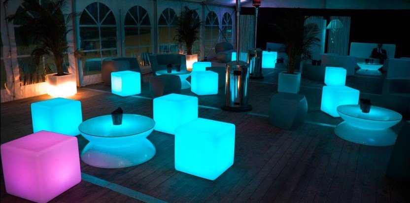 LED cube and led coffee table