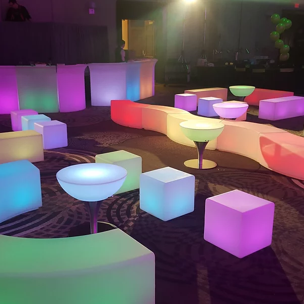 modern led furniture combination for event party