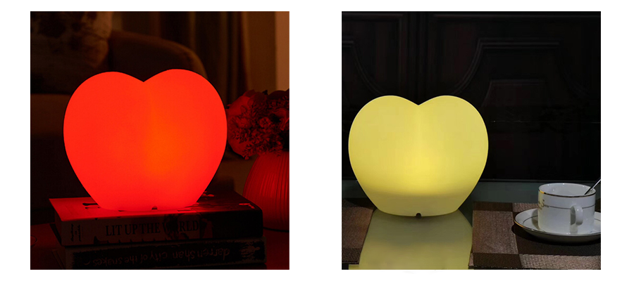 small rechargeable touch switch portable luminaire desk lamp LED Love heart shape lights