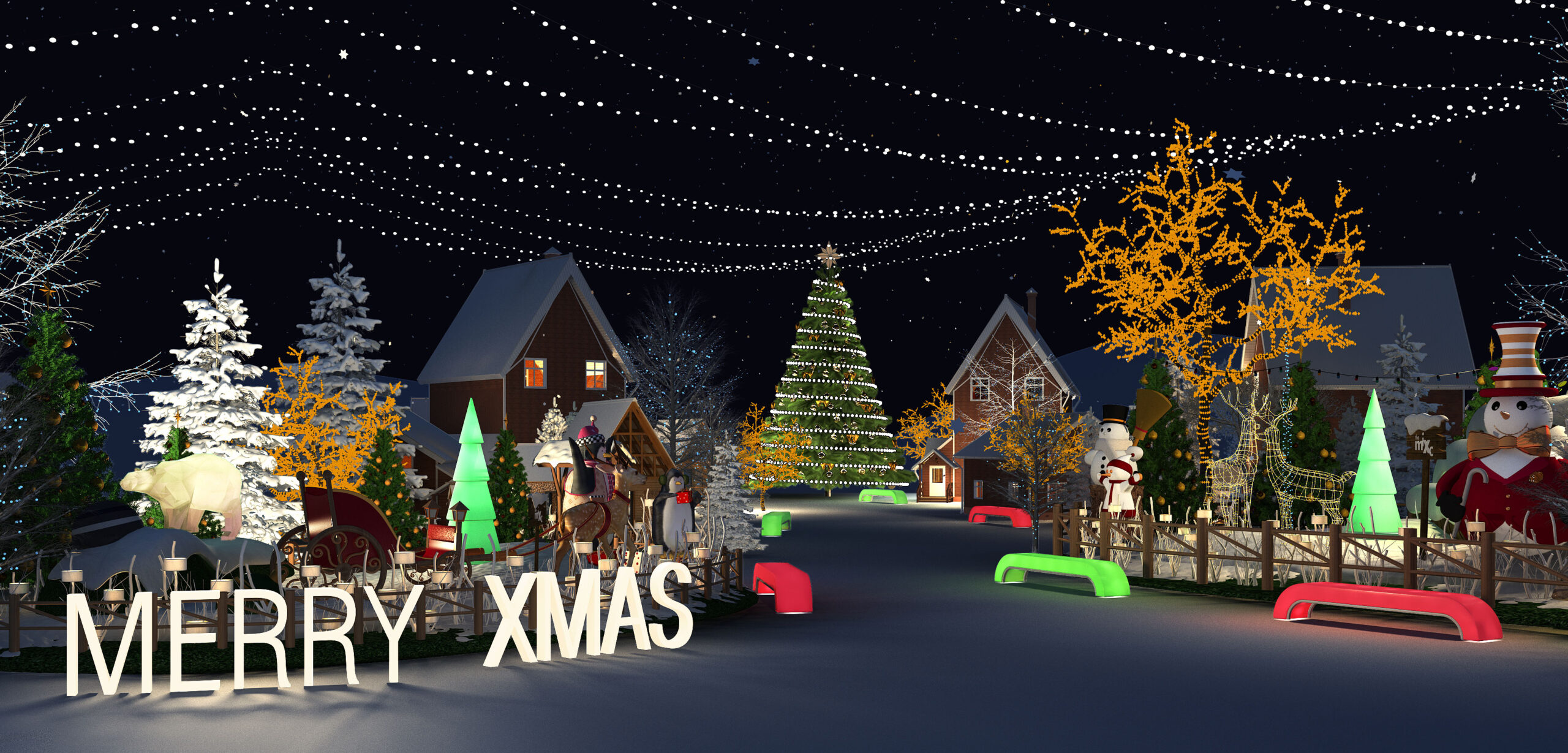 Creando un mágico país de las maravillas invernal: LED en ideas de muebles  para su evento en Nueva York, image size:2560x1229