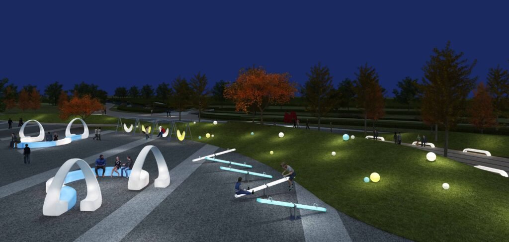 Engaging Residents through LED Furniture in Community Parks