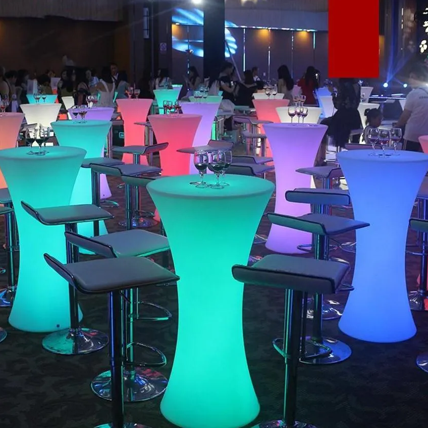 Add a touch of elegance to your carnival celebration with LED cocktail tables