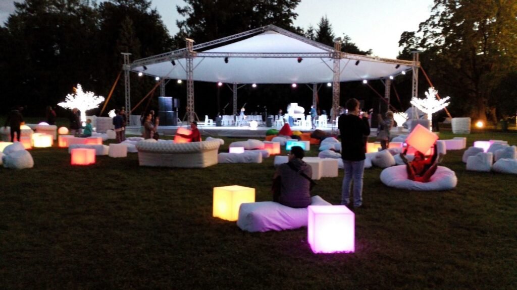 glowing cube chair