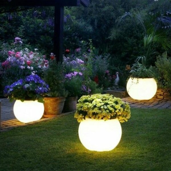 solar light flower pots
