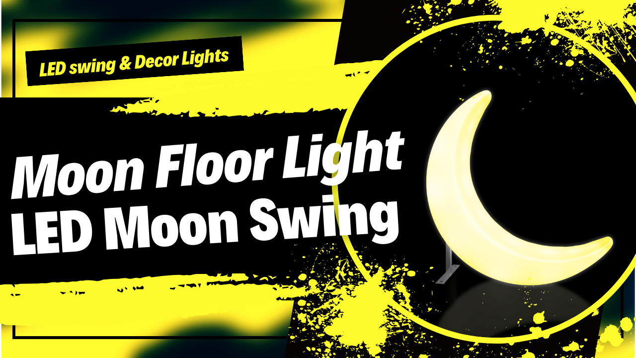 LED Floor Light Moon Swing Hanging Chair by Colorfuldeco