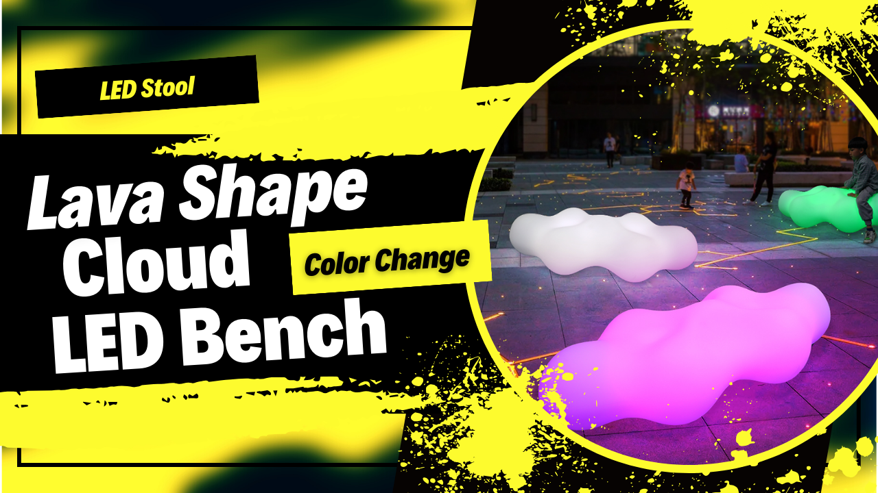 Lava Shape LED Cloud Bench | Colorfuldeco