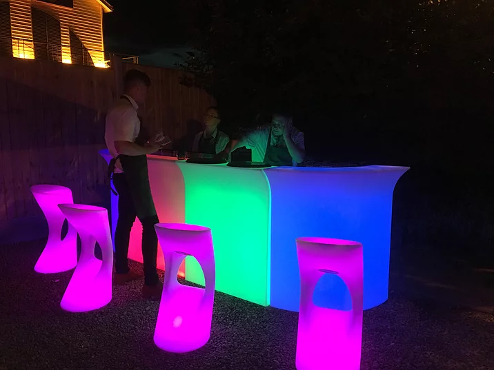 Elevate Your Event's Vibe with Our Stunning LED Light Up Bar Counters 11