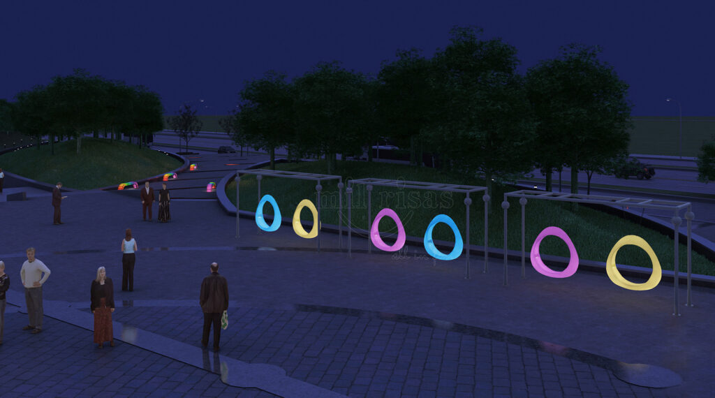 Durable Weatherproof Swing with Adjustable Lighting for Outdoor Spaces