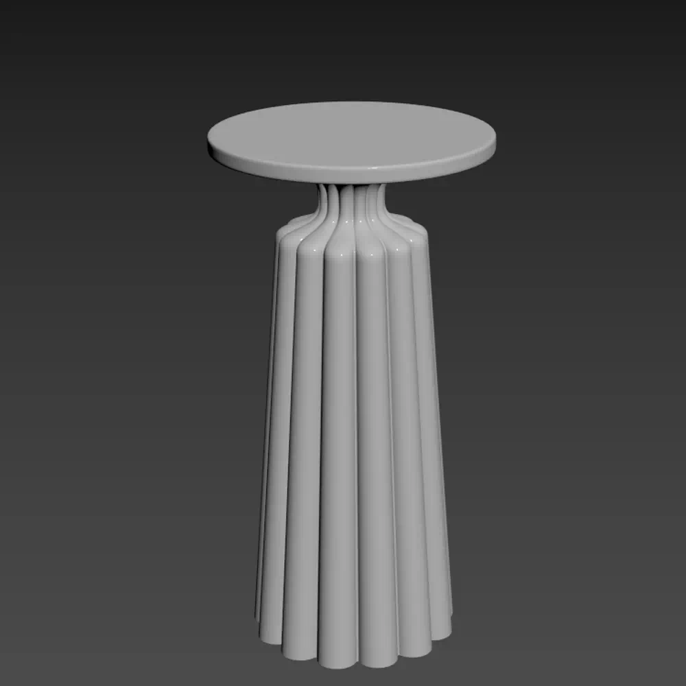 3D Model Rendering of Custom LED Cocktail Table Showing Seamless Rotational Molding Structure