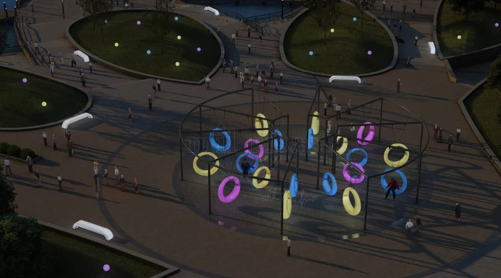 Bluetooth Glow Swings for Vibrant Park Adventures