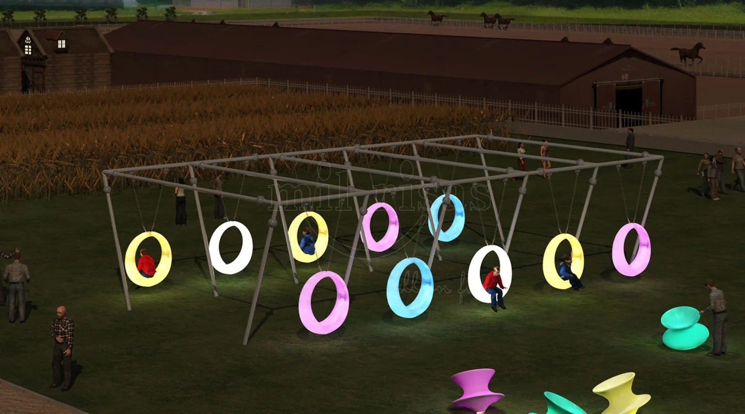 Colorful Illuminated Swings Chair is a Great Addition to your Party