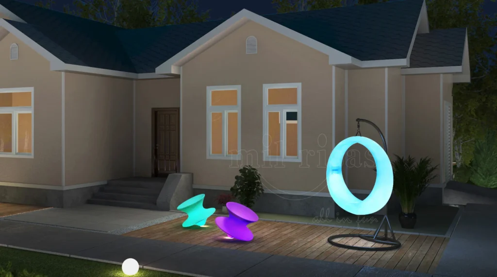 Colorful Illuminated glow swings hanging chair is definitely a great addition to your event or hotel resort patio