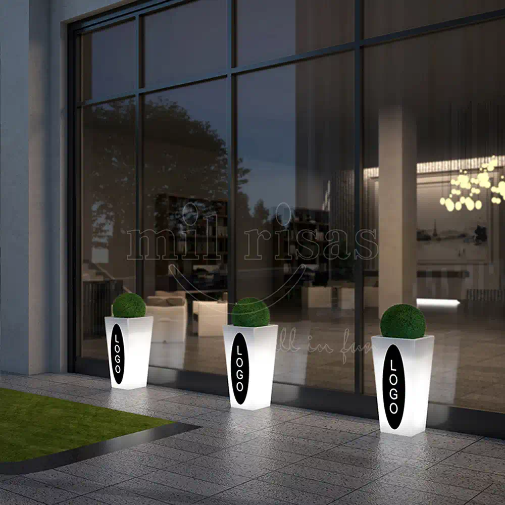 Customized Illuminated Floor Planter 1