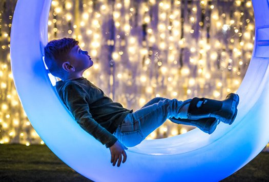 led hanging chair