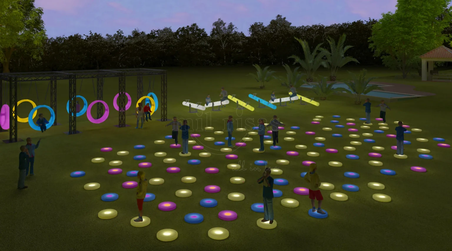 Light-Emitting Playground LED Furniture in New York