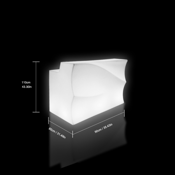 Size of LED bar counter