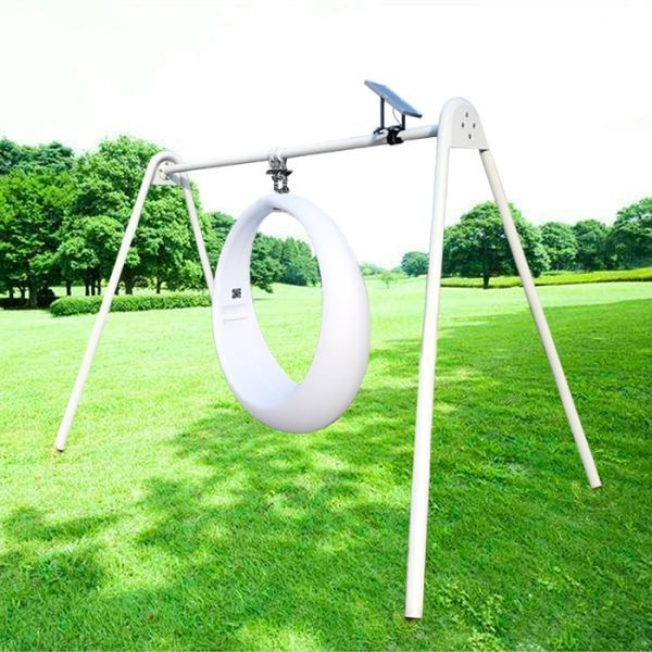 Solar powered glow swing