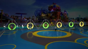 Despierta alegría e interacción en tu parque de atracciones con impresionantes columpios luminosos LED