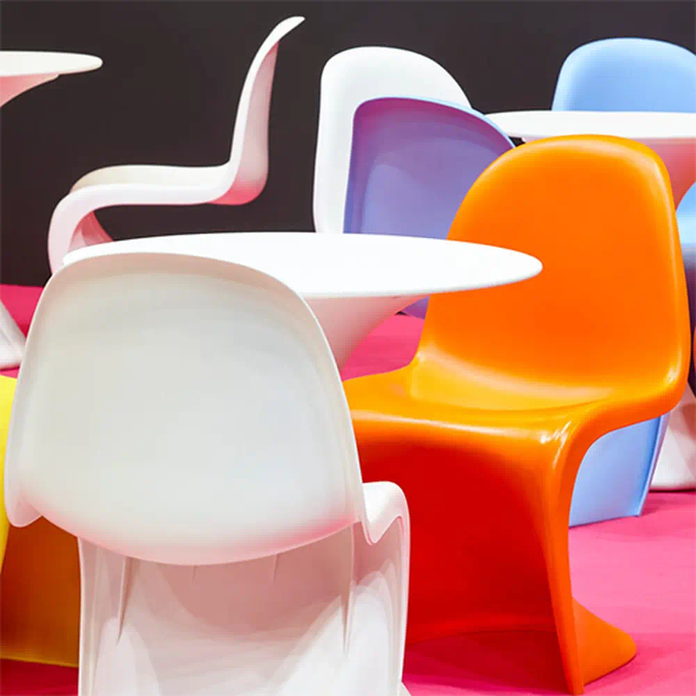 Standard Blow Molded Furniture Showing Typical Thin Walls and Shape Limitations