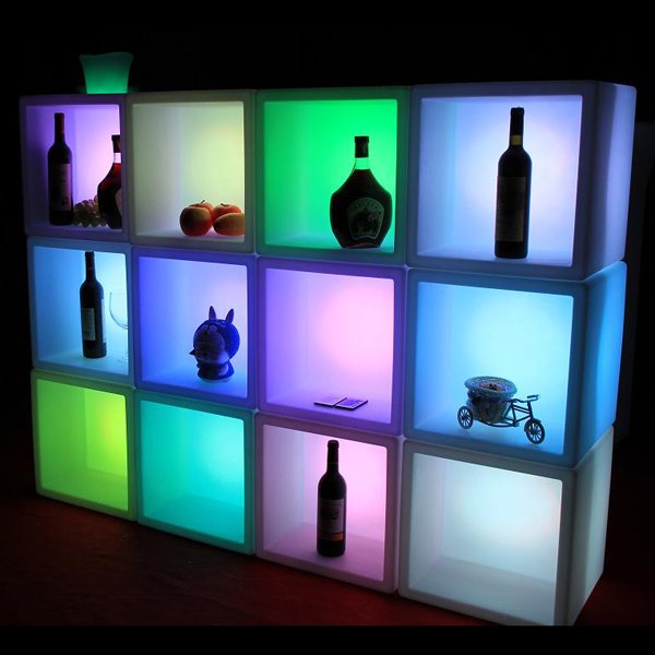 The Glow ice bucket combo comes out of the wine cabinet