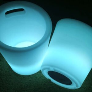 LED lighted illuminated ice buckets