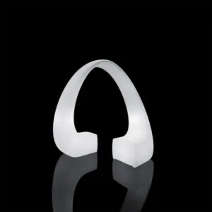 Banco curvo modular con iluminación LED para exteriores