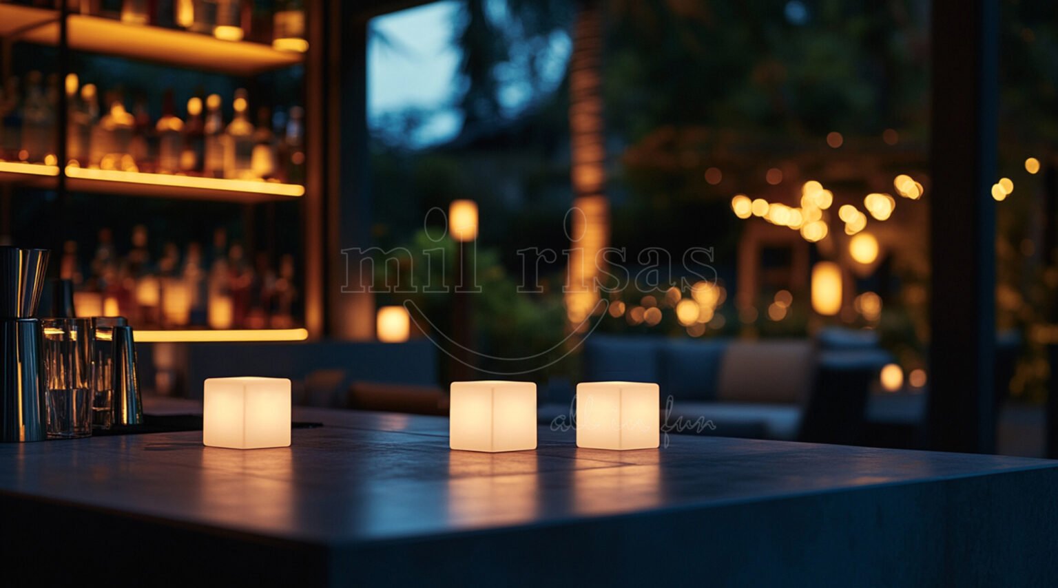 Bring Vibrancy and Style to Your Outdoor Bar with LED Cube Table Lamps