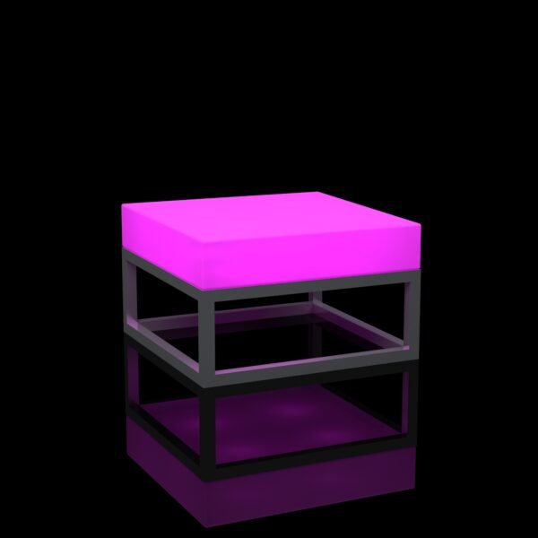 60 cm LED Square End Table With Hardware Base - Image 3