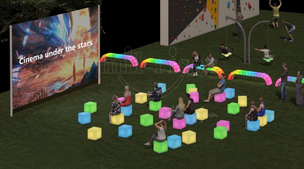 Take Your Outdoor Space to the Next Level with Color Changing Glow LED Light Cube Stool