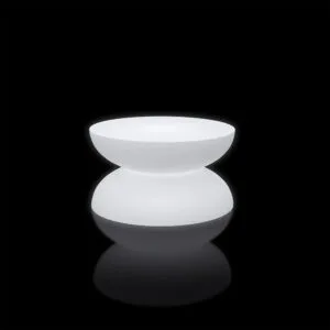 Mesa auxiliar grande de doble capa, muebles LED iluminados Colorfuldeco