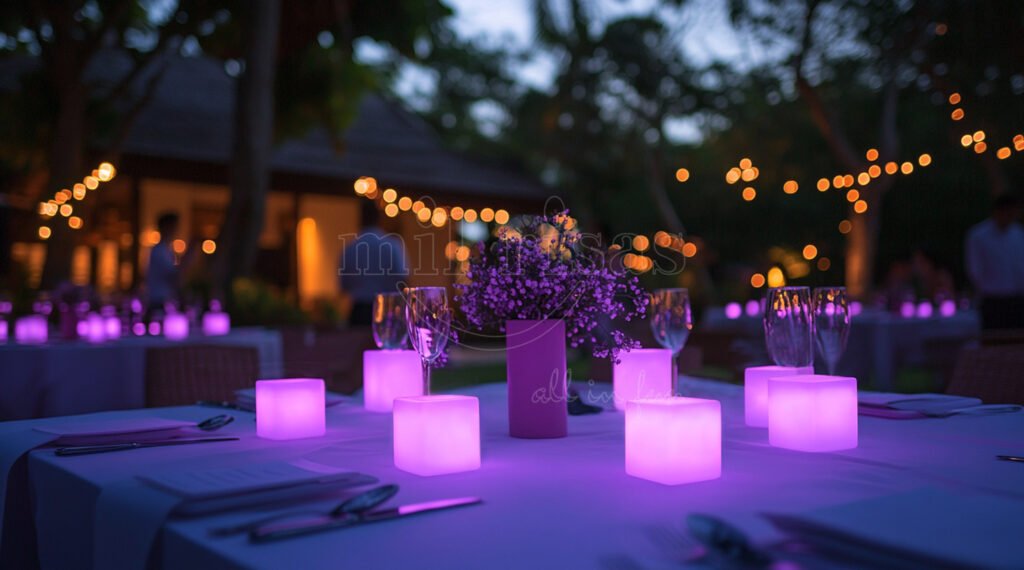 Elegant Cube Decorations for Magical Outdoor Weddings