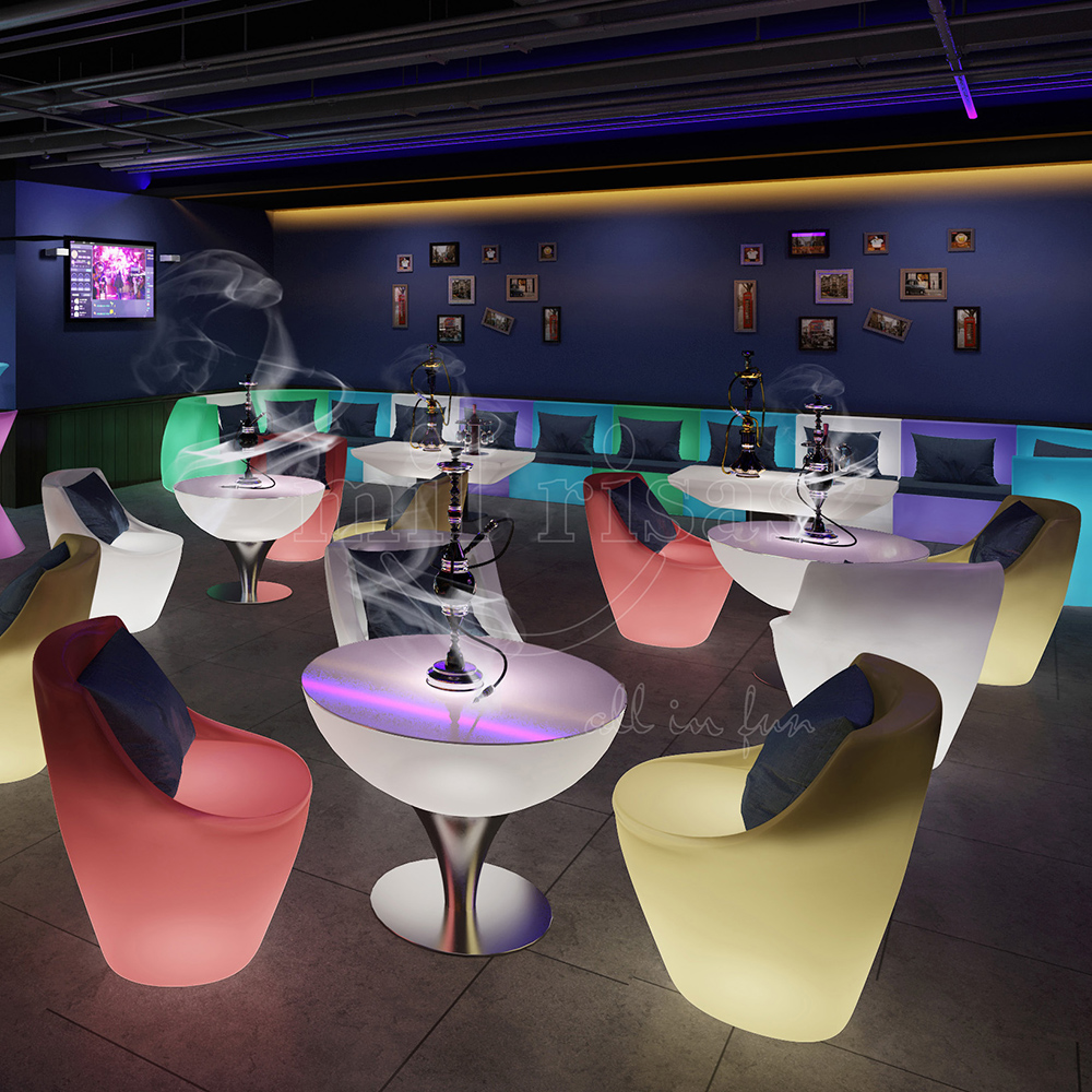 Enhance Your Shisha Lounge Ambiance with a Lighted High Table