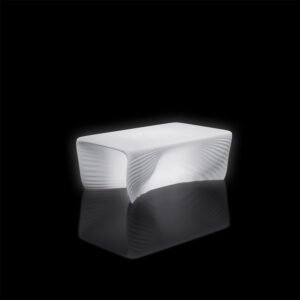 LED Light-up End Table with Wave Plastic Furniture Colorfuldeco