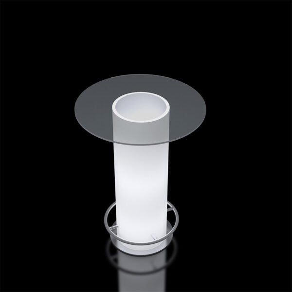 LED Pillar Table with Bucket Plastic LED Furniture Colorfuldeco