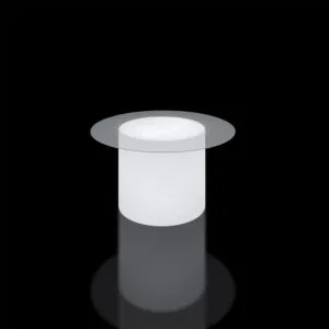 طاولة نهاية مضاءة LED مستديرة أثاث LED ملونة