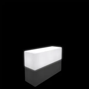 Banco largo cuadrado LED