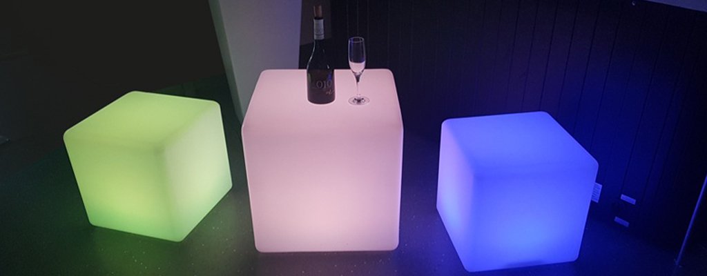 Light-Up Cube Table 80cm