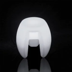 Taburete redondo de plástico que cambia de color