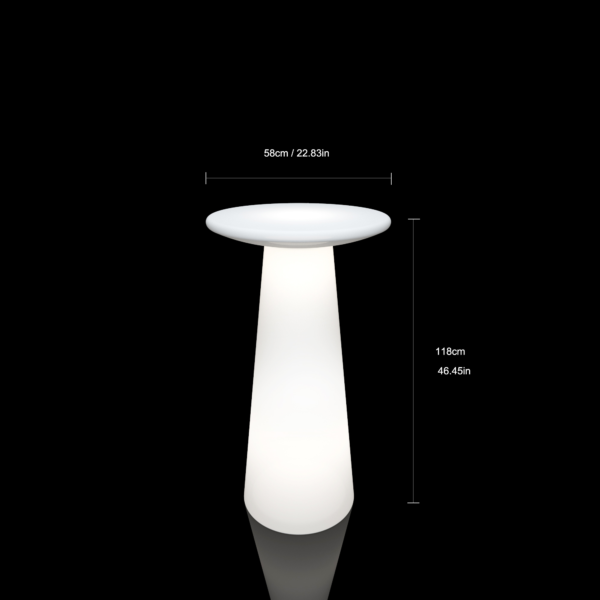 Size of LED Cocktail Drink Table