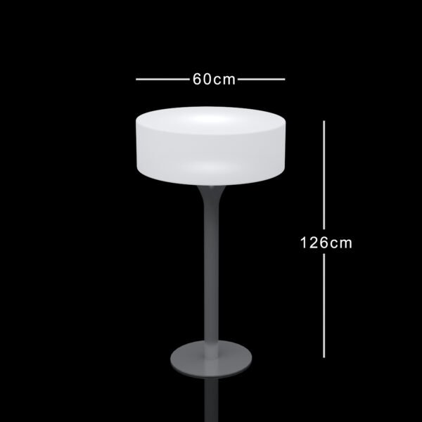 The Size of C123 Color Changing High Coffee Table