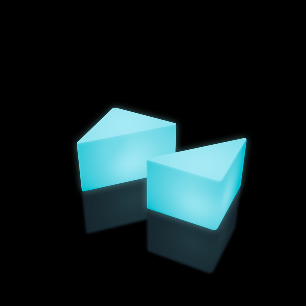 Triangular LED Light-up Stool