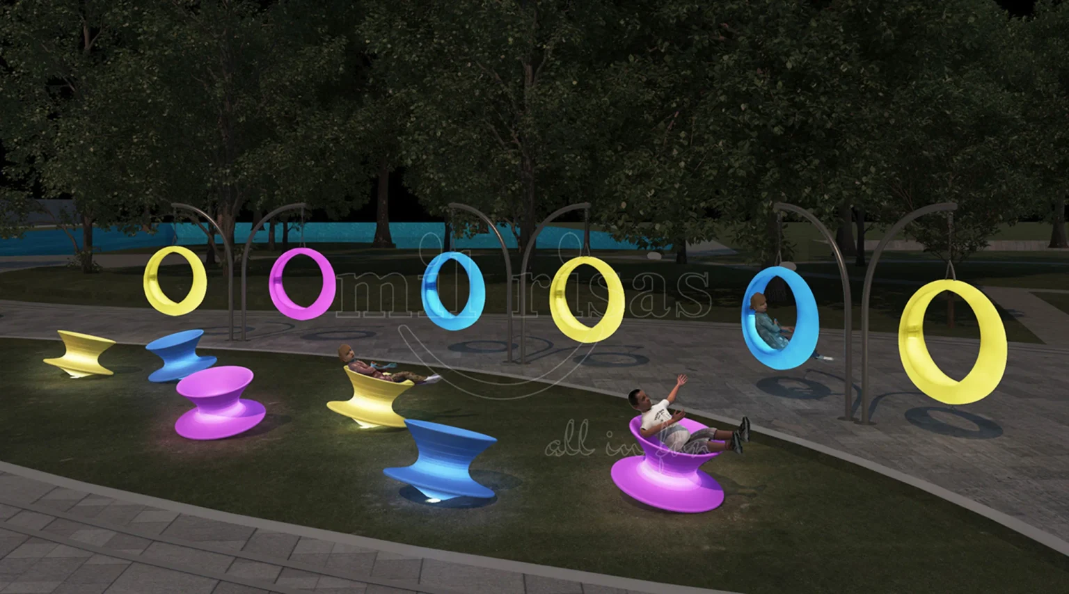 Turn Public Parks into Interactive Playgrounds with the Outdoor Spinning Chair