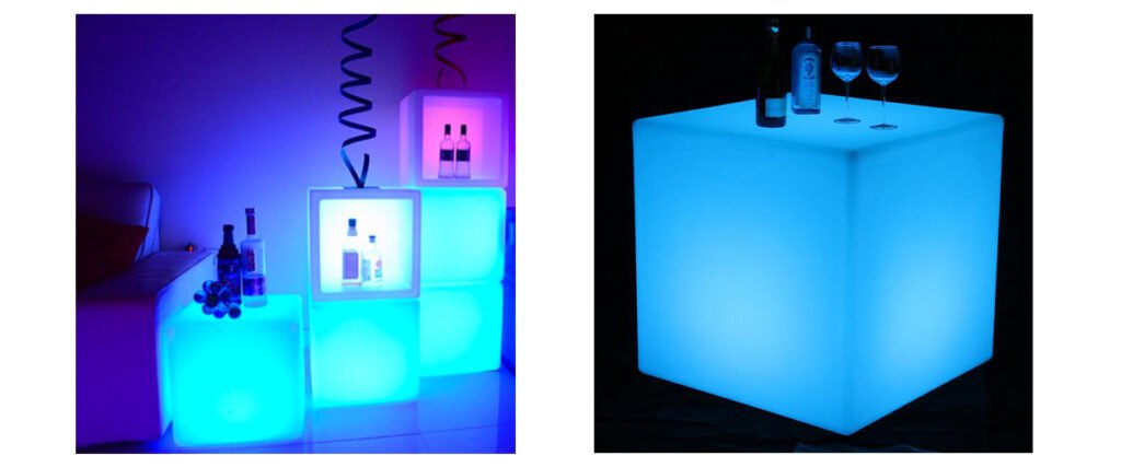 glow cube table