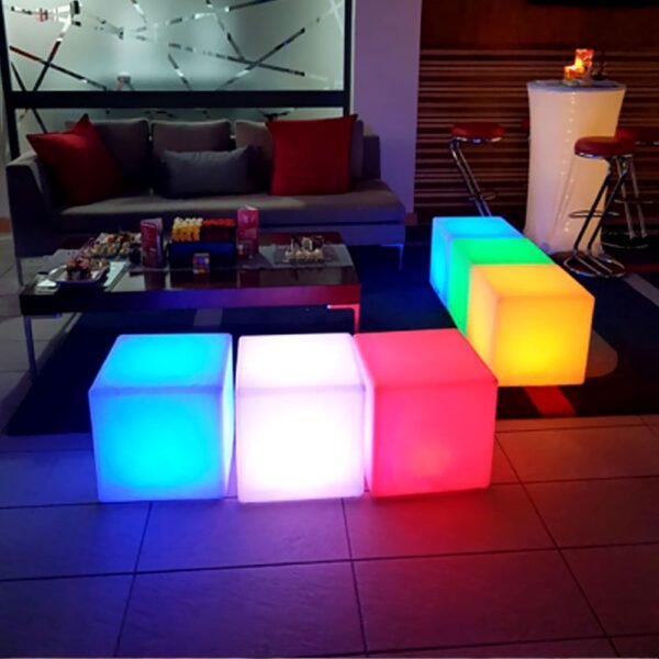 led cube light seat