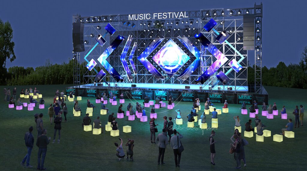 led kubus kruk