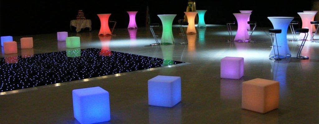 light up cube seats