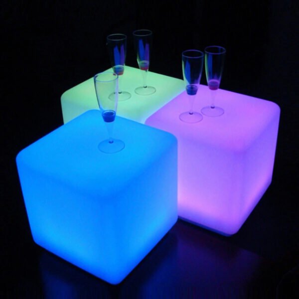 light up cube table